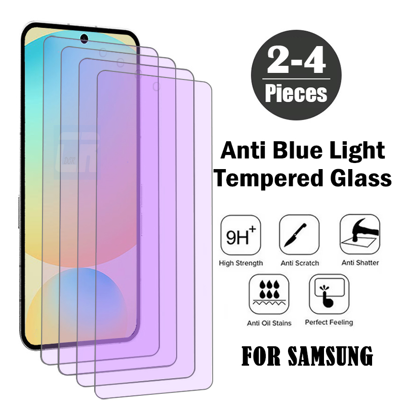 Matte Anti Glare Screen Protector - 2-4 ピース抗ブルーライト強化ガラスサムスンギャラクシー S24 S23 S21 S20