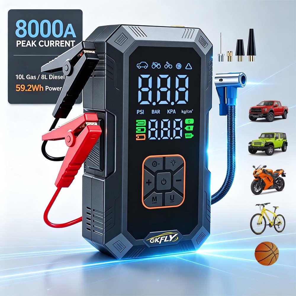 4 in 1 車用ジャンプスターター 8000A（ピーク電流 - Power Banks のレビューと価格