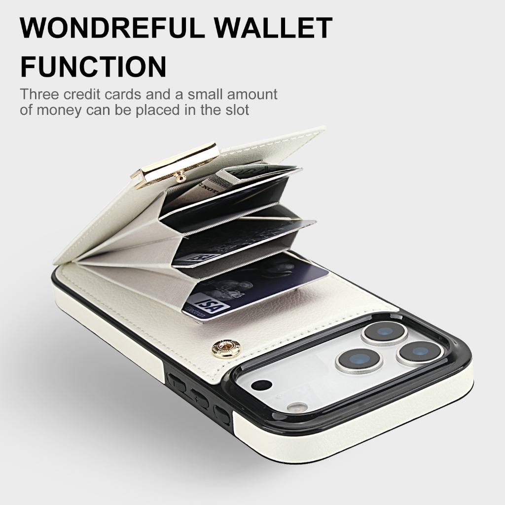 オーガナイザーカードホルダー付きスマホケース iPhone  - Leather Wallet Card Holder Phone Cover のレビューと価格