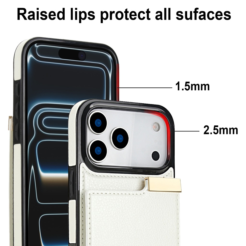 オーガナイザーカードホルダー付きスマホケース iPhone  - Leather Wallet Card Holder Phone Cover のレビューと価格
