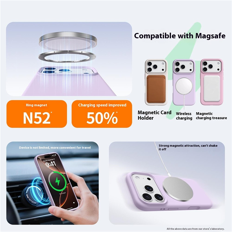 液体シリコン製マグネット式iPhoneケース Air 17  - Liquid Silicone Magnetic Phone Case のレビューと価格