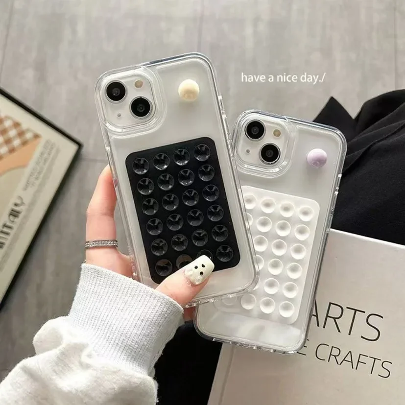 正方形のシリコン製吸盤式スマホスタンドパッド。多機能で、壁に - Phone Cases のレビューと価格
